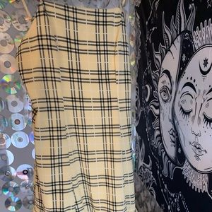 yellow white black gingham altard state dress